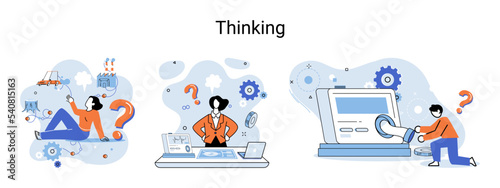 Thinking process of functioning of consciousness, which determines cognitive activity of person and his ability to identify and connect images, ideas, concepts, determine possibilities of their change