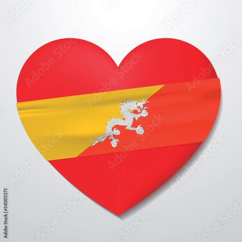 Heart with Butan flag