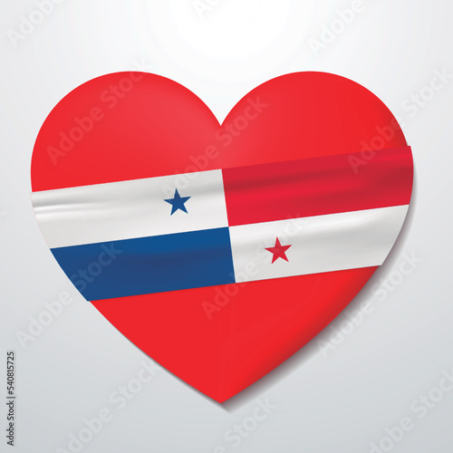 Free Download Heart with Panama flag - GFXLoad