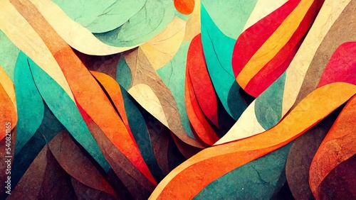 colorful abstract background flowing shapes 