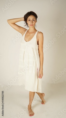 girl in a white dress