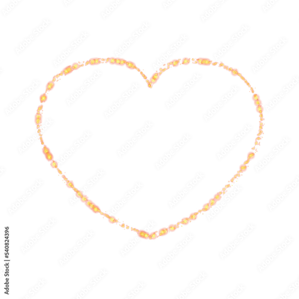 Fototapeta premium Heart. Decorative frame on a white background.