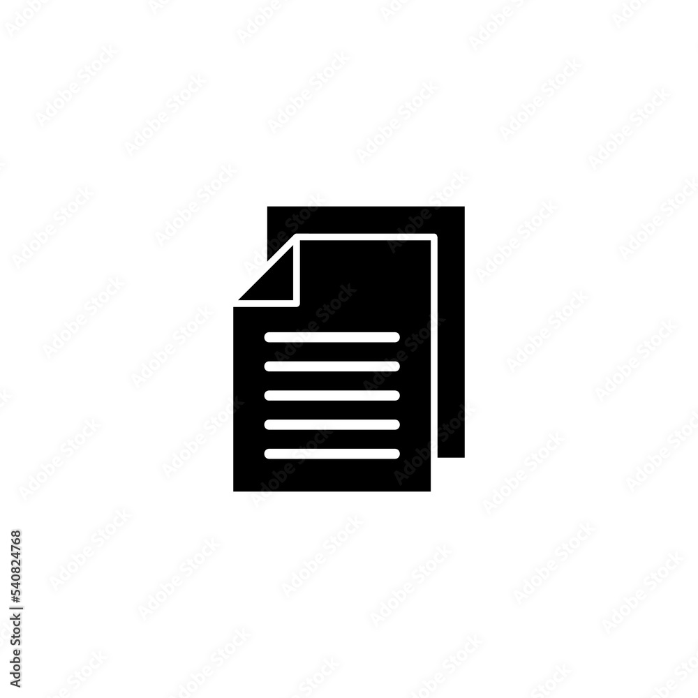Document icon vector illustration. Paper sign and symbol. File Icon Document icon vector illustration. Paper sign and symbol. File Icon