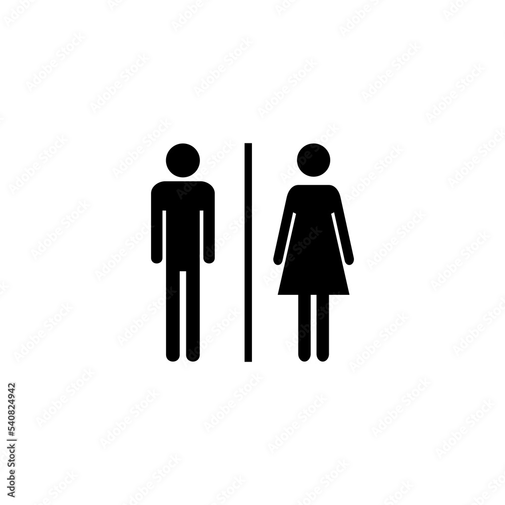 Toilet icon vector illustration. Girls and boys restrooms sign and symbol. bathroom sign. wc, lavatory Toilet icon vector illustration. Girls and boys restrooms sign and symbol. bathroom sign. wc, lavatory