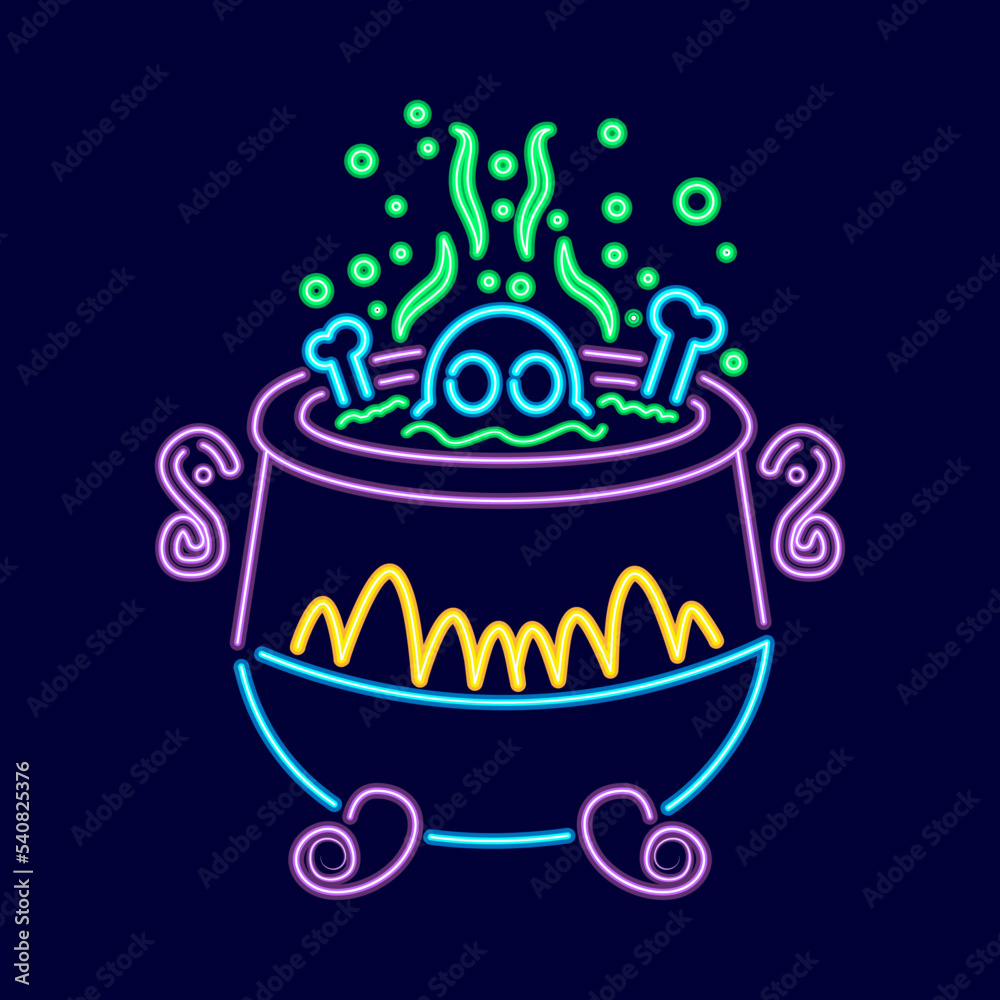 Isolated poison neon hallowen vector illustration