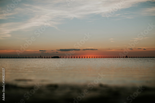 sunset over the sea