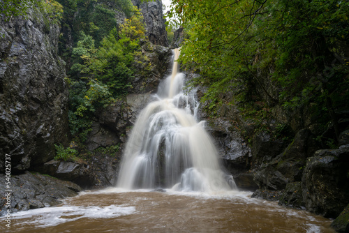 Autumn colors in stunning waterfall. Nature landscape in the the forest. October 2022 view in nature. Erikli waterfall  Yalova  Turkey.