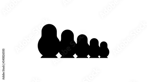 Matryoshka doll silhouette