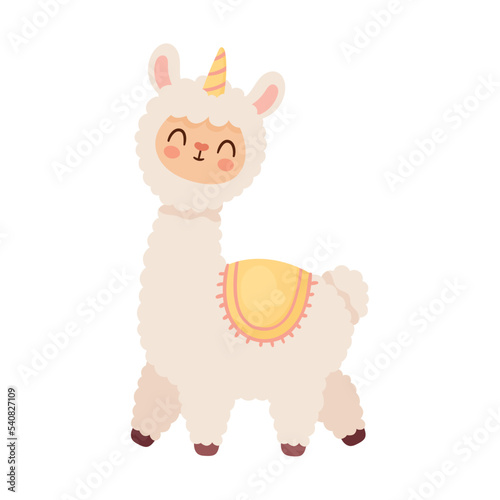 llama perubian with unicorn