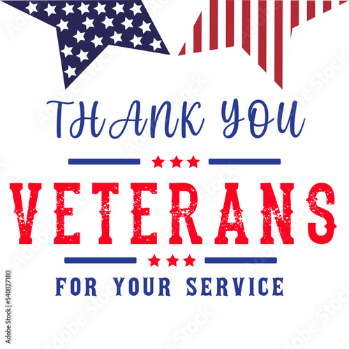 Veterans Day Armistice Day Thank You vector design for November 11 National holiday in America.National Military Family Month in United States.freedom on american flag background.