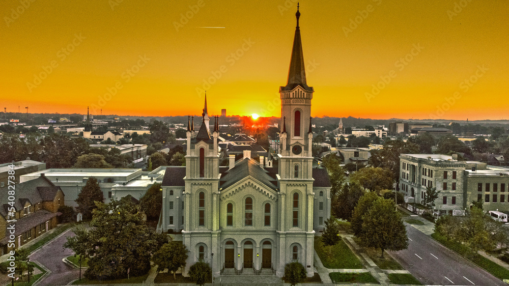 First Presbyterian Church at sunrise in Columbus, Georgia