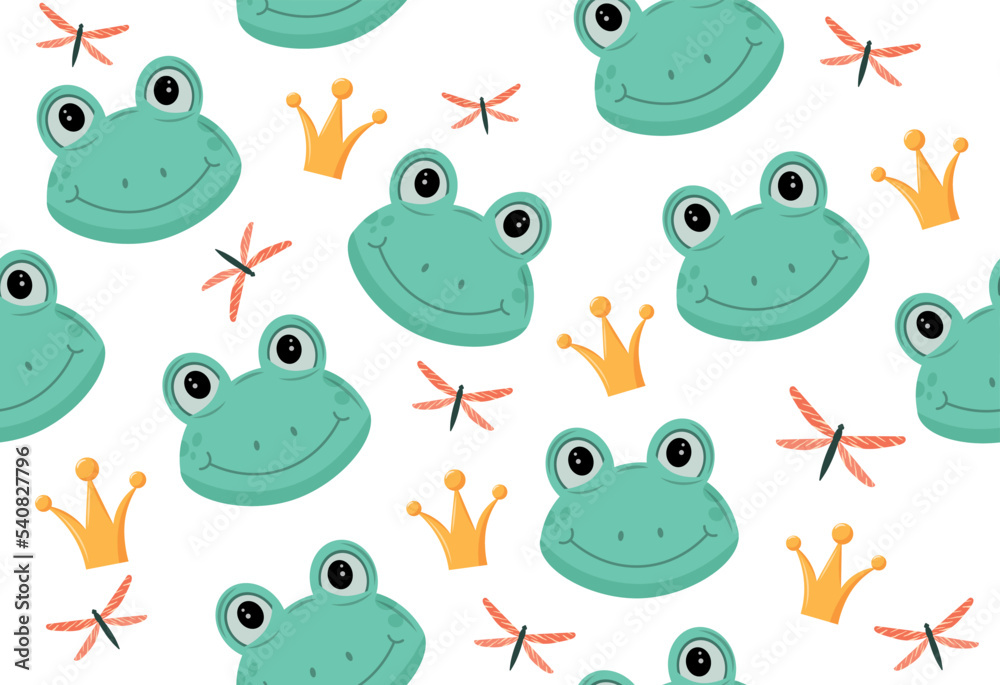 Frog seamless pattern