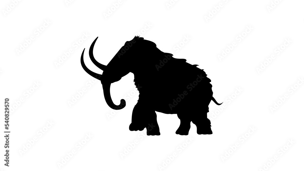 Obraz premium Mammoth silhouette
