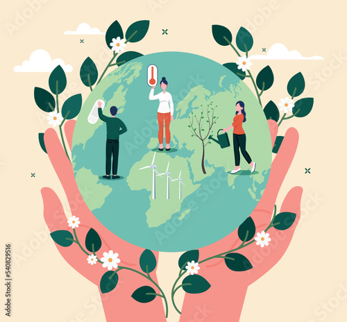 Save planet concept