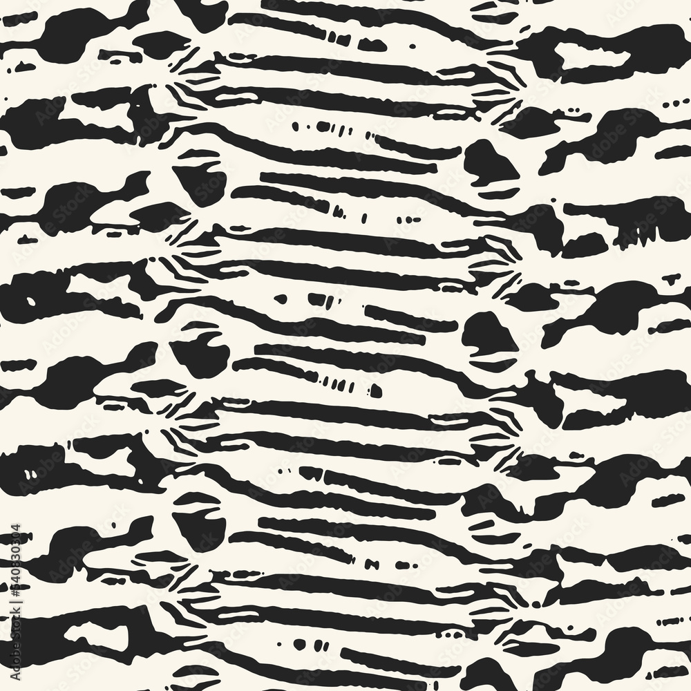 Ink Brush Strokes Textured Tribal Striped Pattern Ink Brush Strokes Textured Tribal Striped Pattern