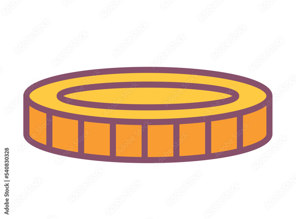 Gold coin icon. Money, savings and budget. Financial literacy and economics. Trading investment and business. Graphic element for website, social media sticker. Cartoon flat vector illustration Gold coin icon. Money, savings and budget. Financial literacy and economics. Trading investment and business. Graphic element for website, social media sticker. Cartoon flat vector illustration