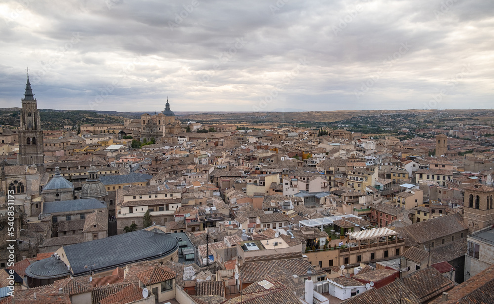 Panoramic view of Toledo, Spain, UNESCO world heritage site.