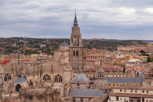 Panoramic view of Toledo, Spain, UNESCO world heritage site. Detail of the cathedral © Otávio Pires