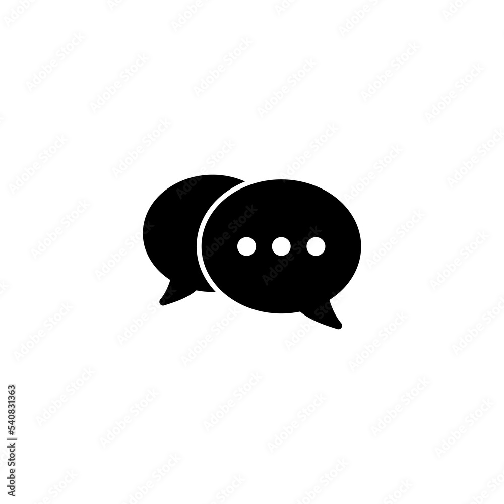 Chat icon vector illustration. speech bubble sign and symbol. comment icon. message Chat icon vector illustration. speech bubble sign and symbol. comment icon. message