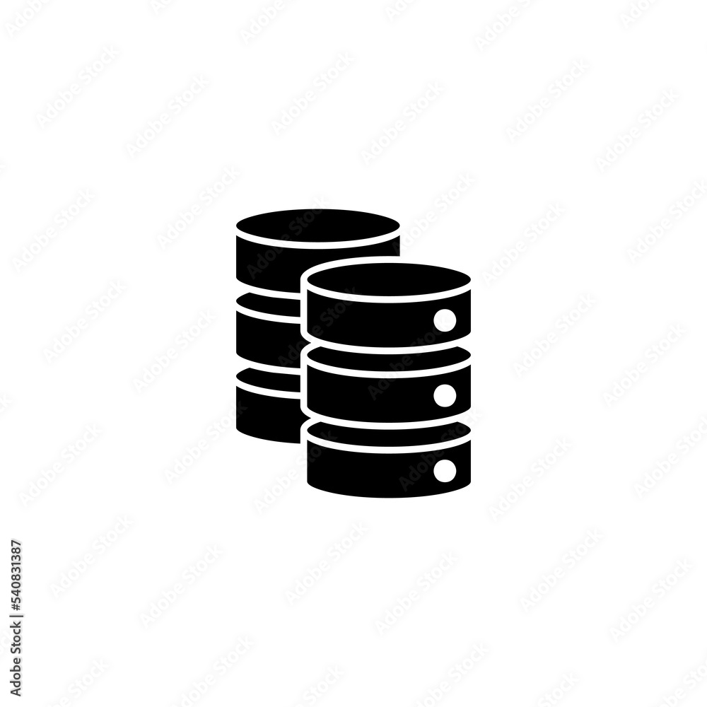 Database icon vector illustration. database sign and symbol Database icon vector illustration. database sign and symbol