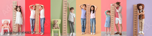 Set of children with stadio...