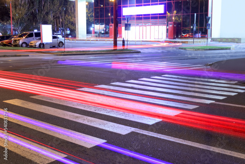 View of zebra crossing in c...