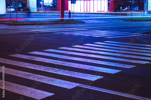 View of zebra crossing in c...