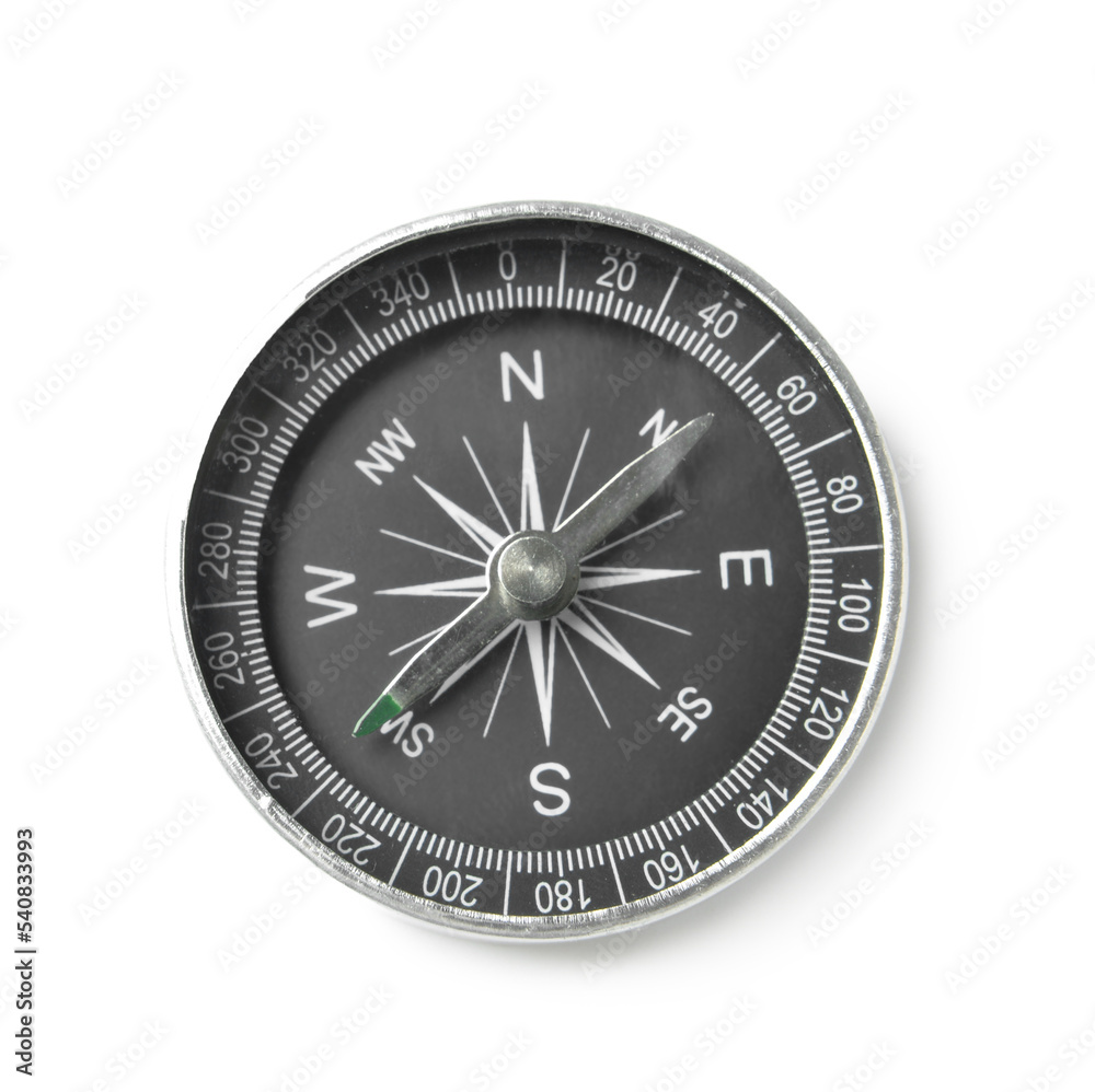 Vintage compass isolated on white background