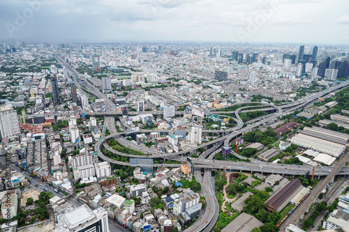 top view of the city, building of bangkok, cityscape