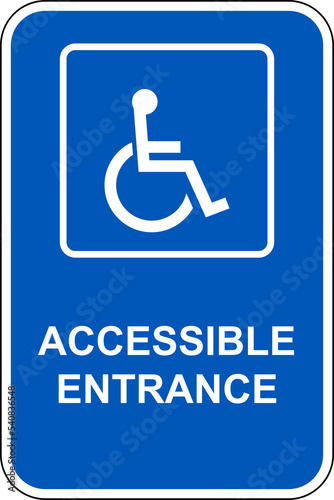 disabled parking sign accessible entrance