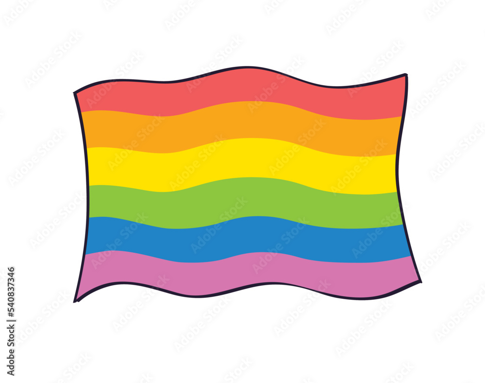 LGBT queer pride rainbow flag isolated icon LGBT queer pride rainbow flag isolated icon