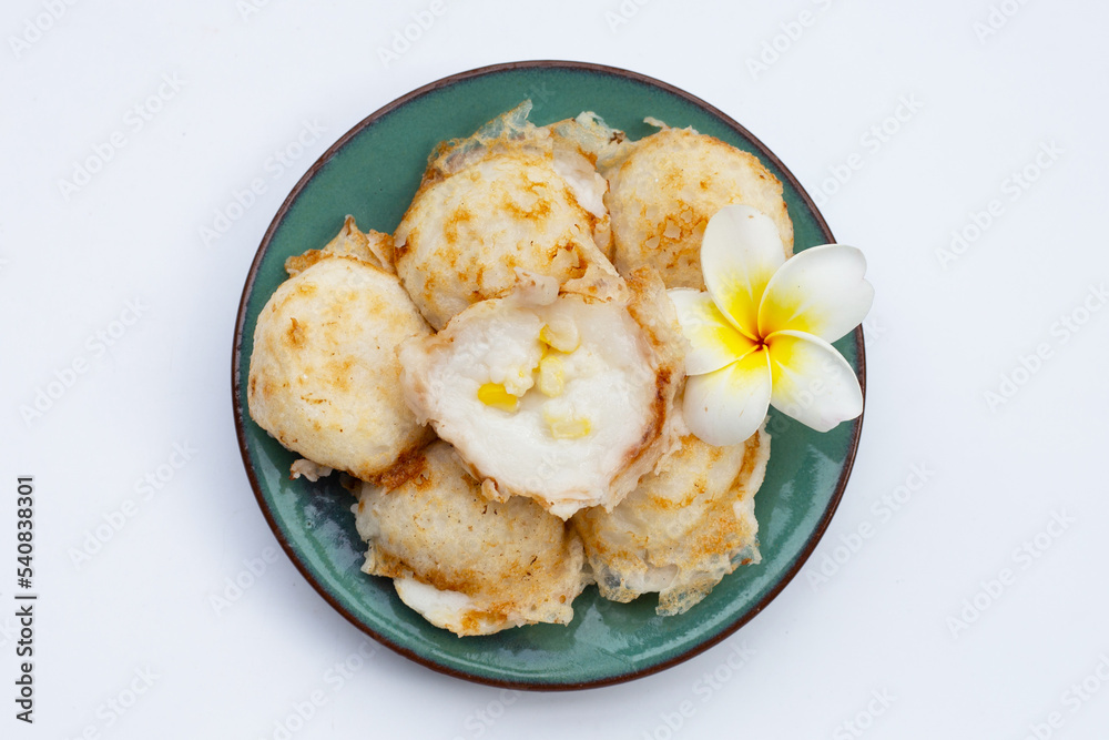 Khanom Krok, Thai coconut milk dessert. Coconut rice pancake - obrazy, fototapety, plakaty 