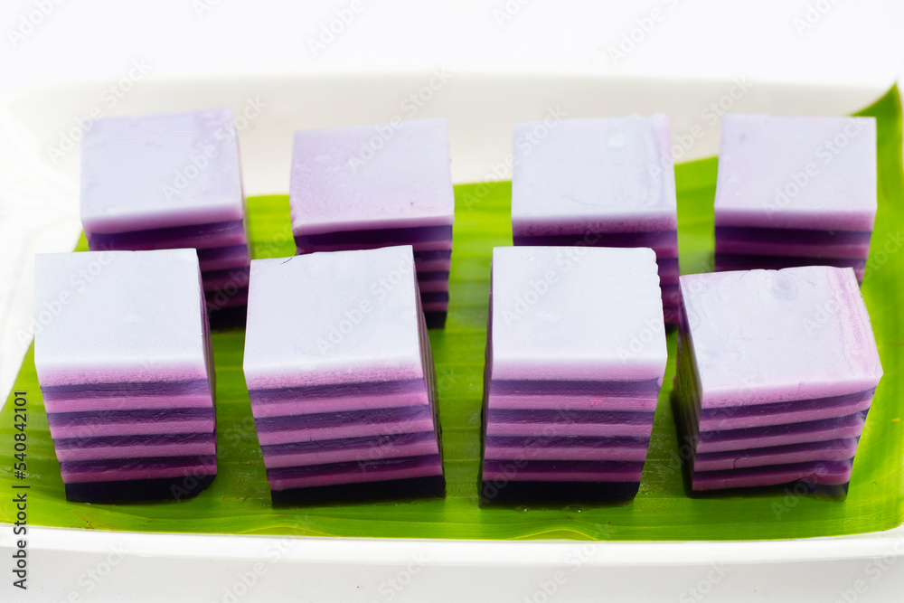Butterfly pea and coconut milk jelly Butterfly pea and coconut milk jelly