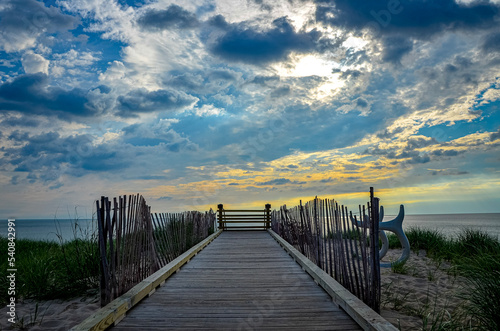 wooden bridge over the lake