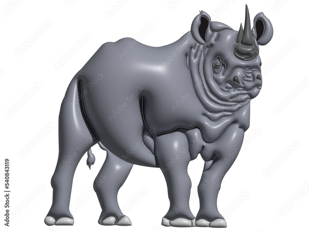 Rhino in transparent background image format. Rhino in transparent background image format.