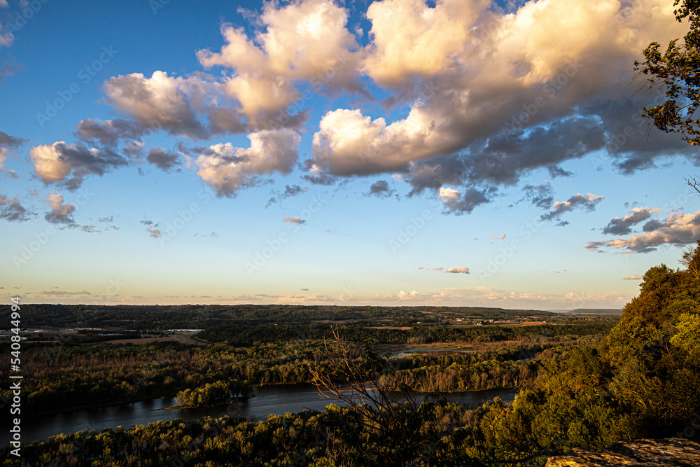 sunset over the valley