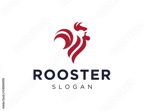 Logo design about Chicken on white background Fototapet