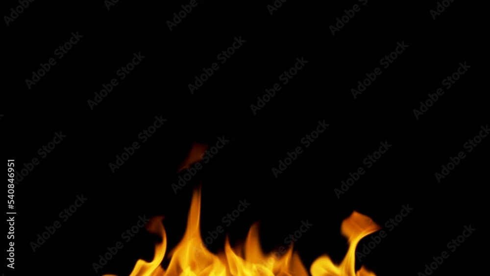 Burning fire. Bonfire. Closeup of flames burning slow motion effect background footage motion graphics, or as a background or overlay 4K 