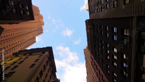 Point Of View From Vehicle Directly Below Shot Of Residential Buildings - New York, New York