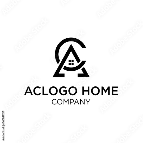 AC Letter With Window Logo Design Template