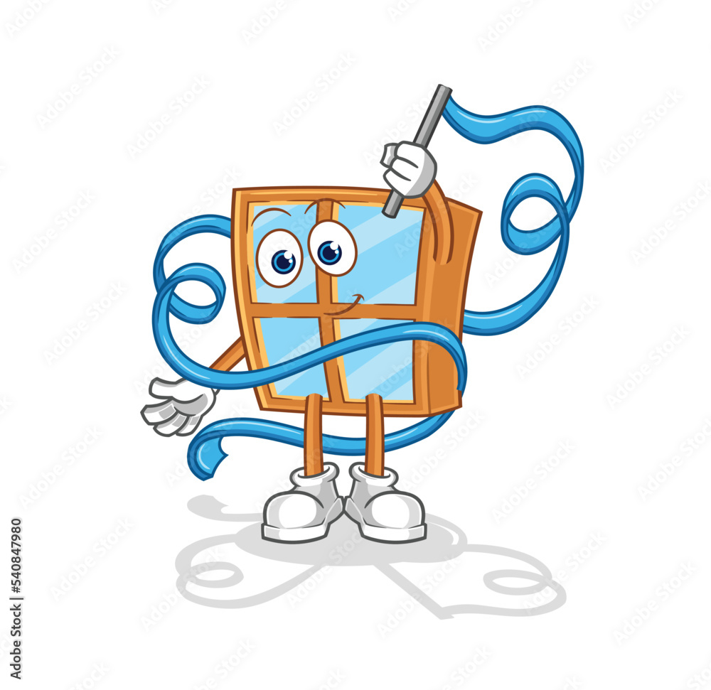 window Rhythmic Gymnastics mascot. cartoon vector window Rhythmic Gymnastics mascot. cartoon vector