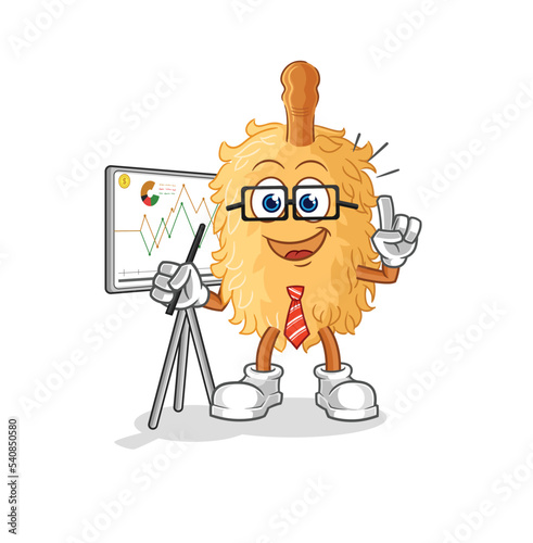 feather duster marketing character. cartoon mascot vector