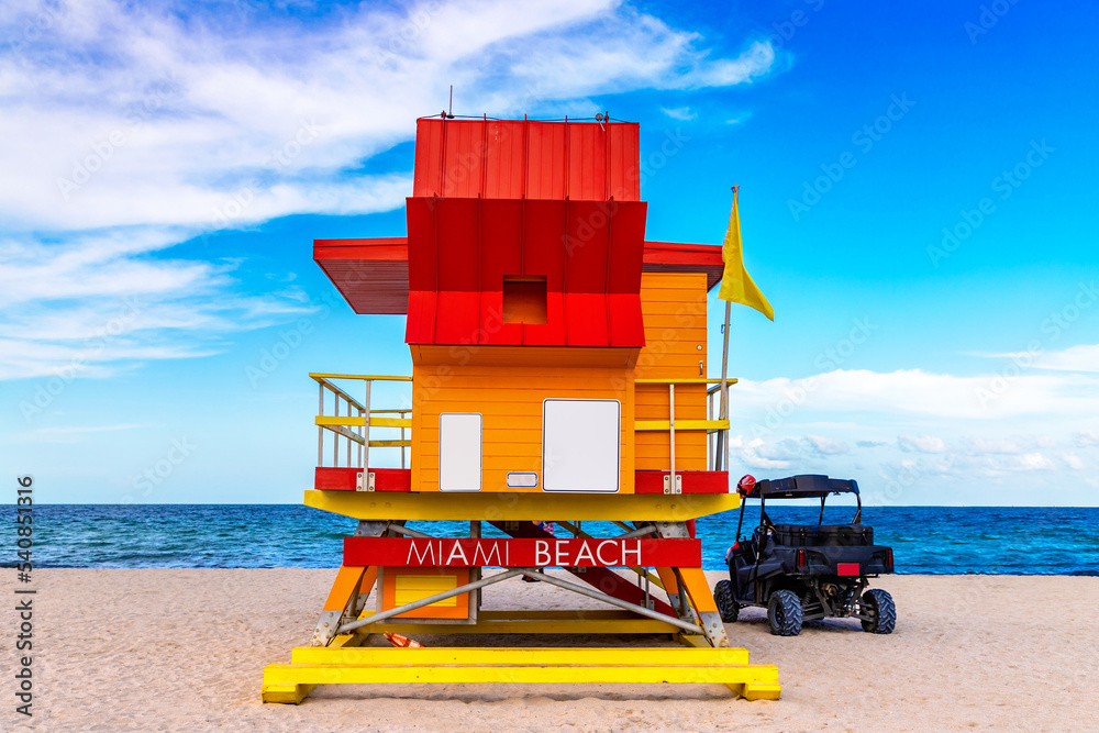 Lifeguard tower in Miami Beach Lifeguard tower in Miami Beach