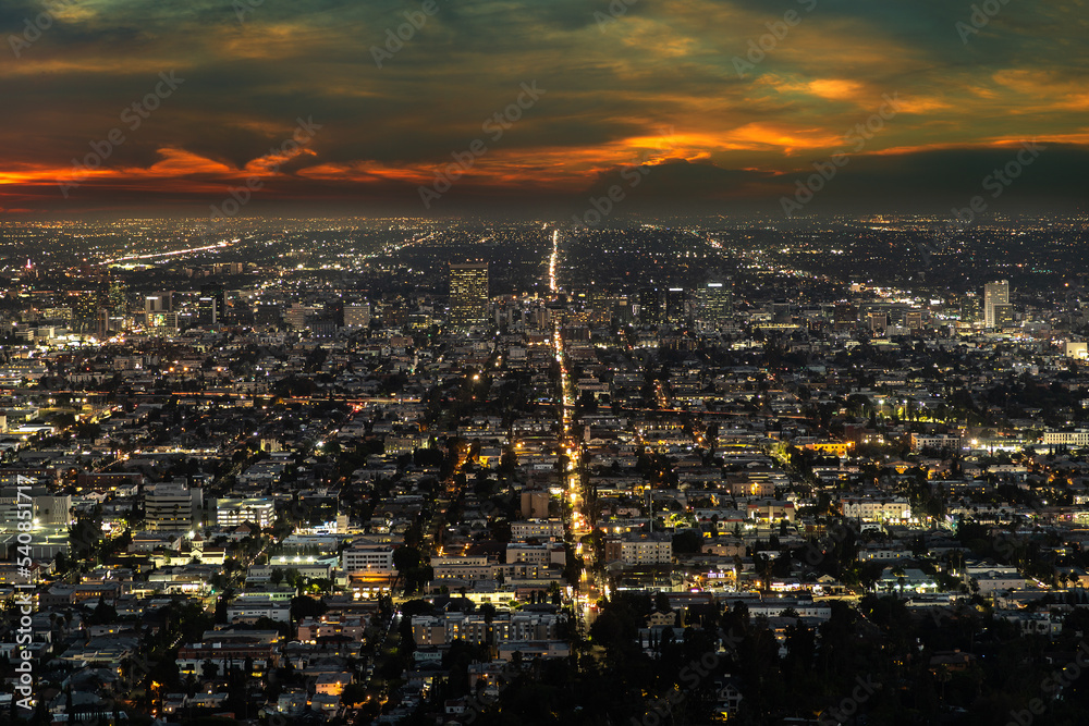 Fototapeta premium Panoramic view of Los Angeles