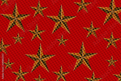 gold star red holiday christmas paper card decoration stars backdrop pattern