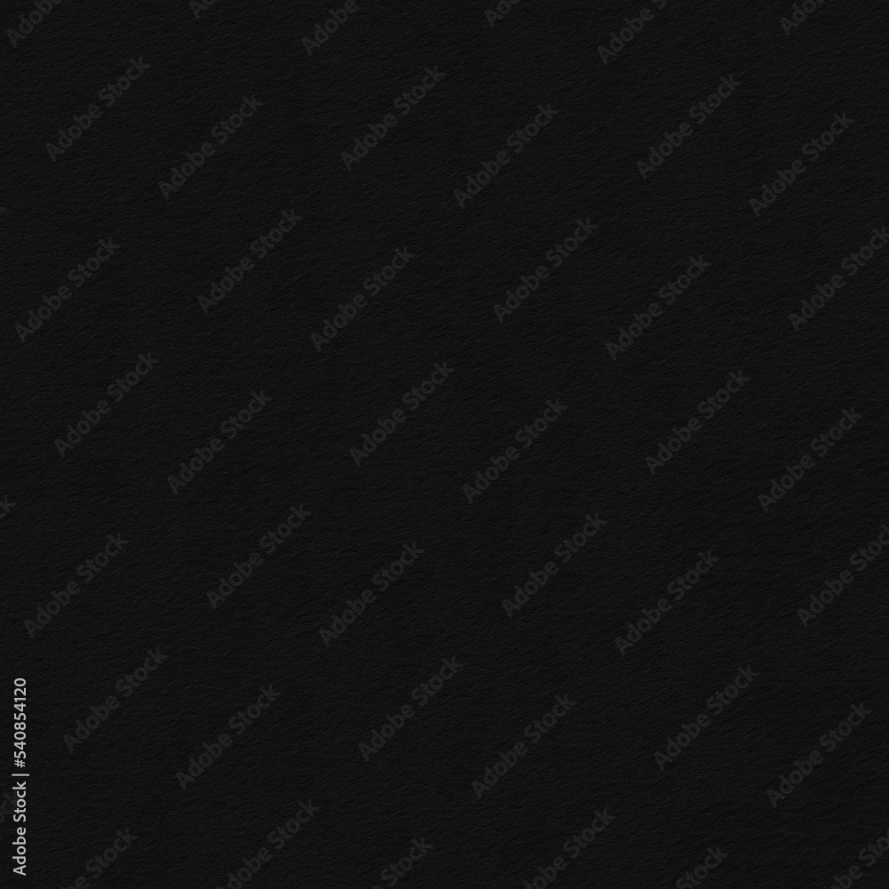 Seamless Black Paper Texture. Rough, grainy black material. Stylish artistic background for design, advertising, 3d. Empty space for inscriptions. Page, sheet, canvas.