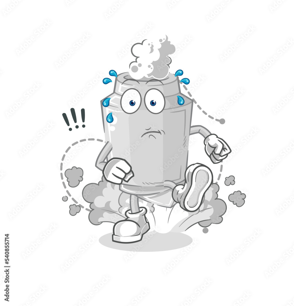 exhaust running illustration. character vector exhaust running illustration. character vector