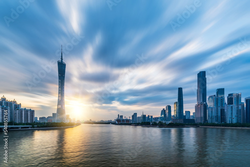 Night view of modern city skyline  Guangzhou  China