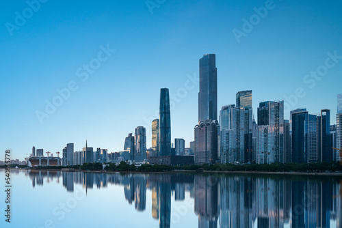 Night view of modern city skyline  Guangzhou  China
