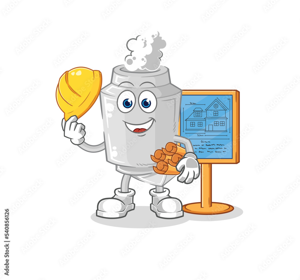 exhaust Architect illustration. character vector exhaust Architect illustration. character vector